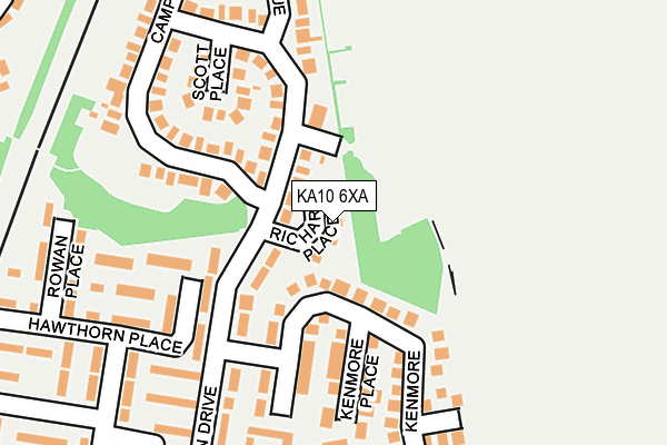 KA10 6XA map - OS OpenMap – Local (Ordnance Survey)