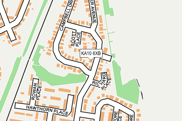 KA10 6XB map - OS OpenMap – Local (Ordnance Survey)