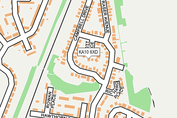 KA10 6XD map - OS OpenMap – Local (Ordnance Survey)