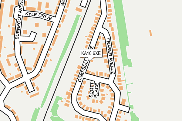 KA10 6XE map - OS OpenMap – Local (Ordnance Survey)