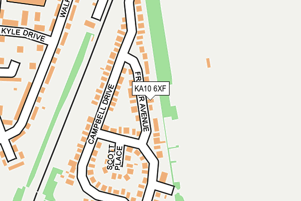 KA10 6XF map - OS OpenMap – Local (Ordnance Survey)
