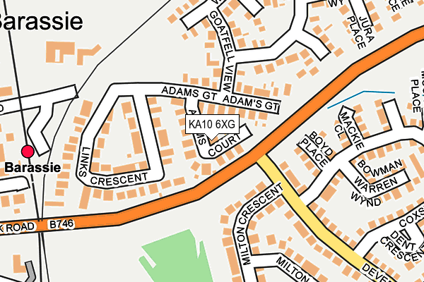 KA10 6XG map - OS OpenMap – Local (Ordnance Survey)