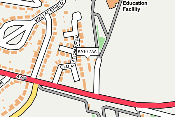 KA10 7AA map - OS OpenMap – Local (Ordnance Survey)
