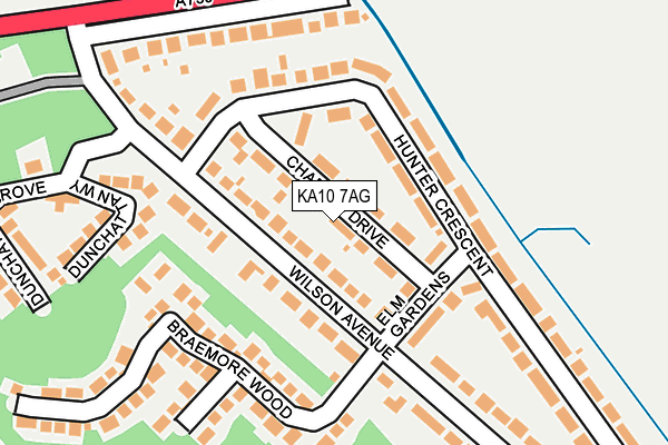 KA10 7AG map - OS OpenMap – Local (Ordnance Survey)