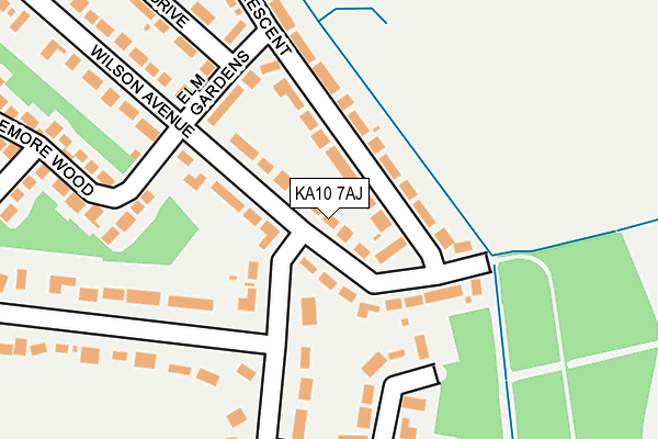 KA10 7AJ map - OS OpenMap – Local (Ordnance Survey)
