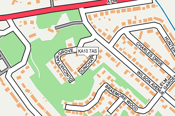 KA10 7AS map - OS OpenMap – Local (Ordnance Survey)