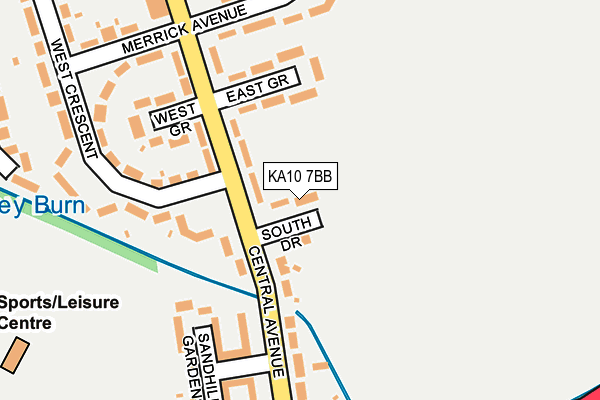 KA10 7BB map - OS OpenMap – Local (Ordnance Survey)