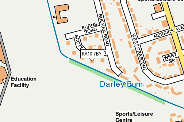 KA10 7BY map - OS OpenMap – Local (Ordnance Survey)