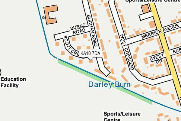 KA10 7DA map - OS OpenMap – Local (Ordnance Survey)