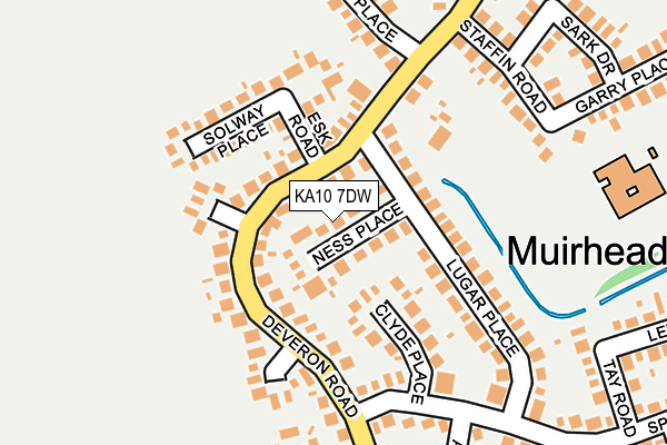KA10 7DW map - OS OpenMap – Local (Ordnance Survey)