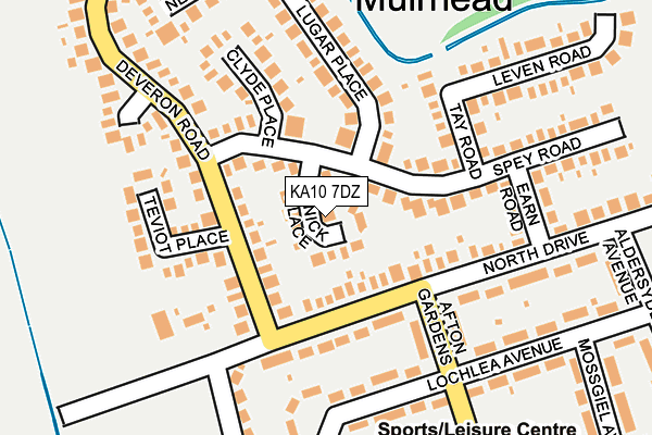 KA10 7DZ map - OS OpenMap – Local (Ordnance Survey)