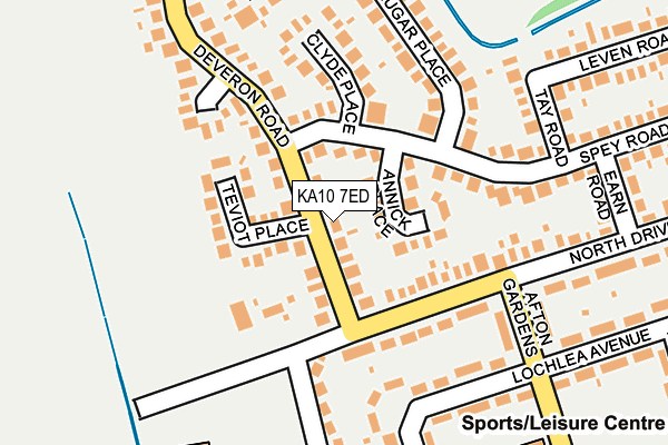 KA10 7ED map - OS OpenMap – Local (Ordnance Survey)