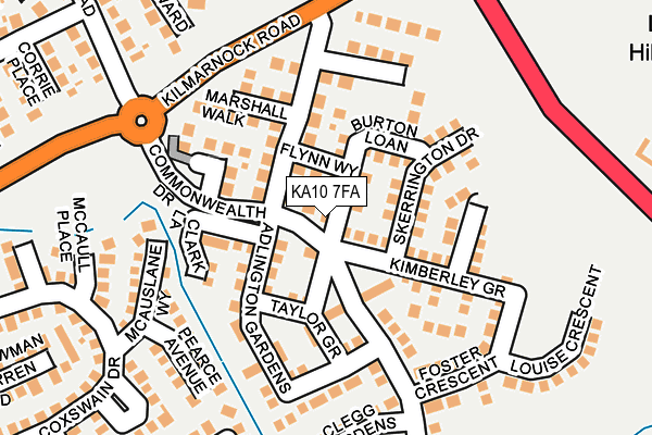 KA10 7FA map - OS OpenMap – Local (Ordnance Survey)