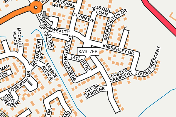 KA10 7FB map - OS OpenMap – Local (Ordnance Survey)