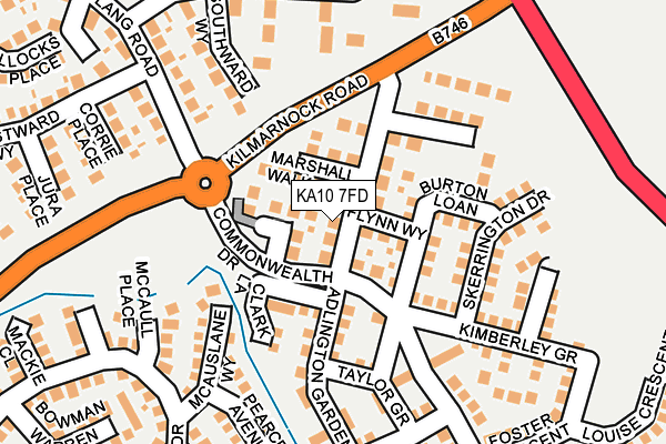 KA10 7FD map - OS OpenMap – Local (Ordnance Survey)