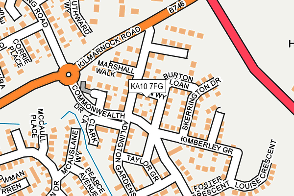KA10 7FG map - OS OpenMap – Local (Ordnance Survey)