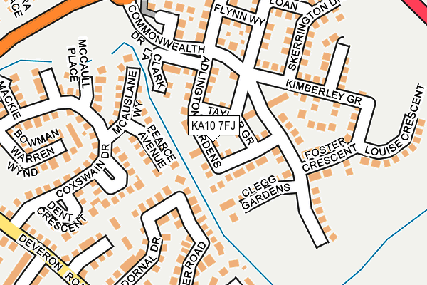 KA10 7FJ map - OS OpenMap – Local (Ordnance Survey)