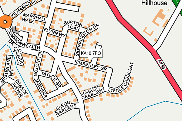 KA10 7FQ map - OS OpenMap – Local (Ordnance Survey)