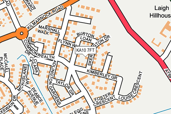 KA10 7FT map - OS OpenMap – Local (Ordnance Survey)