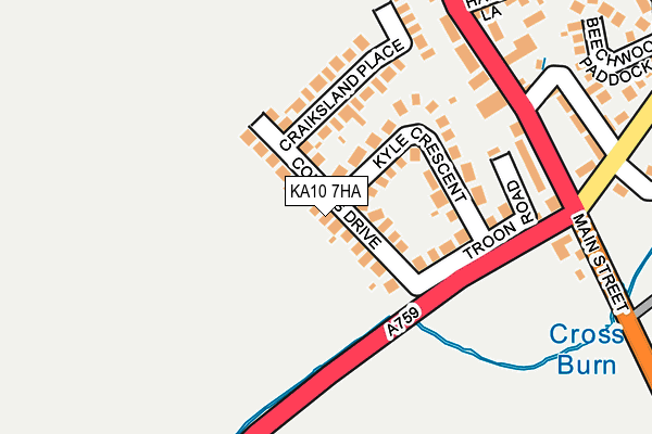 KA10 7HA map - OS OpenMap – Local (Ordnance Survey)