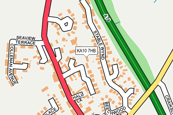 KA10 7HB map - OS OpenMap – Local (Ordnance Survey)
