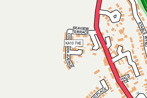 KA10 7HE map - OS OpenMap – Local (Ordnance Survey)