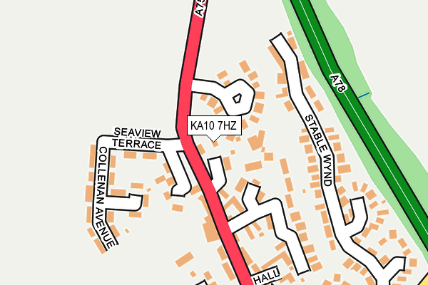 KA10 7HZ map - OS OpenMap – Local (Ordnance Survey)