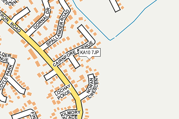 KA10 7JP map - OS OpenMap – Local (Ordnance Survey)