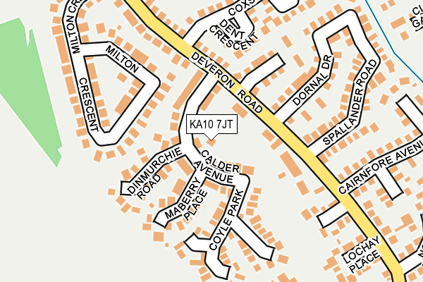 KA10 7JT map - OS OpenMap – Local (Ordnance Survey)