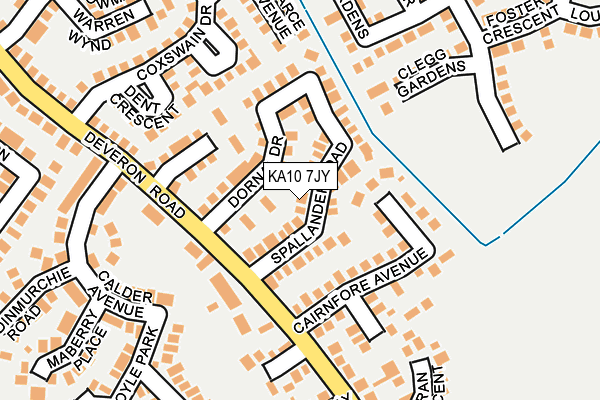 KA10 7JY map - OS OpenMap – Local (Ordnance Survey)