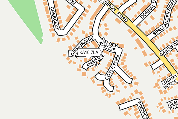 KA10 7LA map - OS OpenMap – Local (Ordnance Survey)