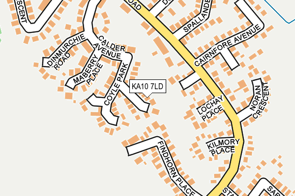 KA10 7LD map - OS OpenMap – Local (Ordnance Survey)