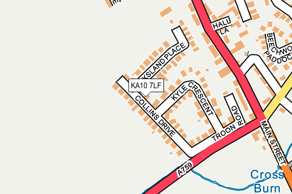 KA10 7LF map - OS OpenMap – Local (Ordnance Survey)