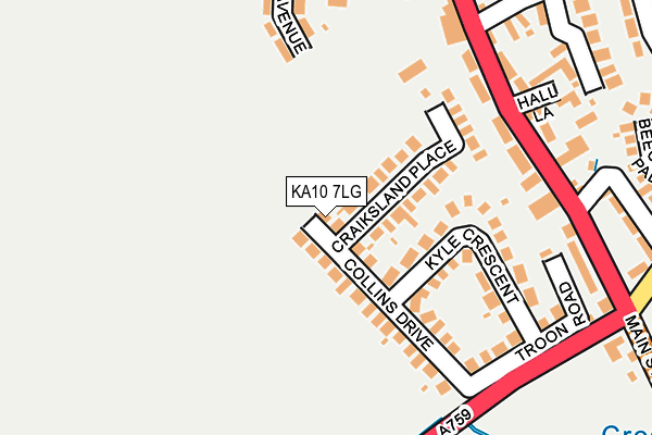 KA10 7LG map - OS OpenMap – Local (Ordnance Survey)