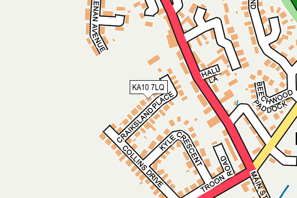 KA10 7LQ map - OS OpenMap – Local (Ordnance Survey)