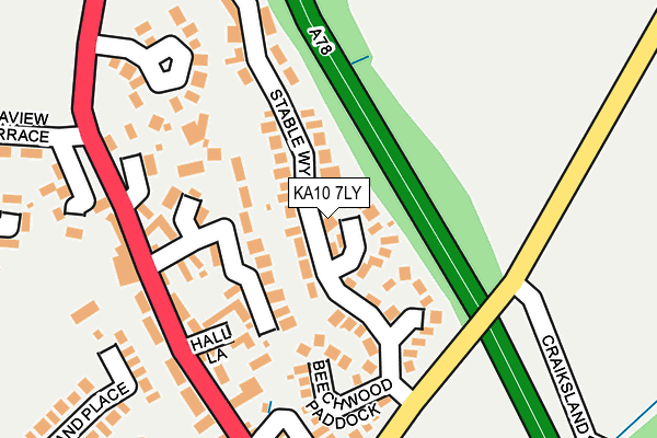 KA10 7LY map - OS OpenMap – Local (Ordnance Survey)