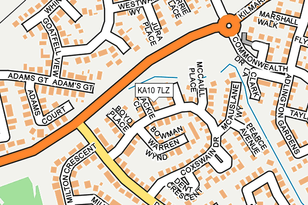 KA10 7LZ map - OS OpenMap – Local (Ordnance Survey)