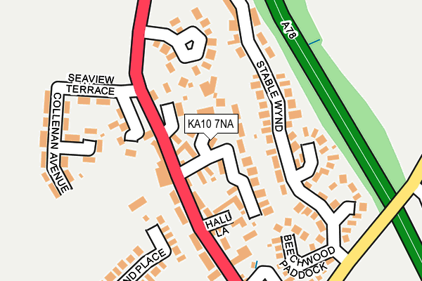 KA10 7NA map - OS OpenMap – Local (Ordnance Survey)