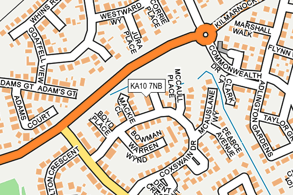 KA10 7NB map - OS OpenMap – Local (Ordnance Survey)