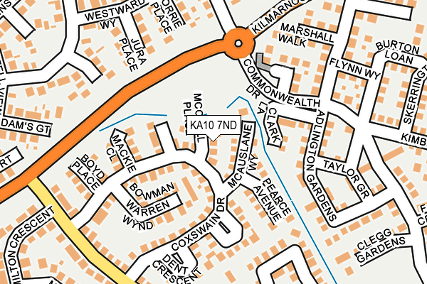 KA10 7ND map - OS OpenMap – Local (Ordnance Survey)