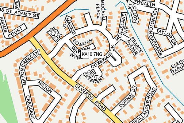 KA10 7NG map - OS OpenMap – Local (Ordnance Survey)