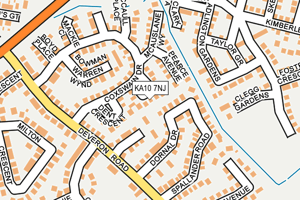 KA10 7NJ map - OS OpenMap – Local (Ordnance Survey)