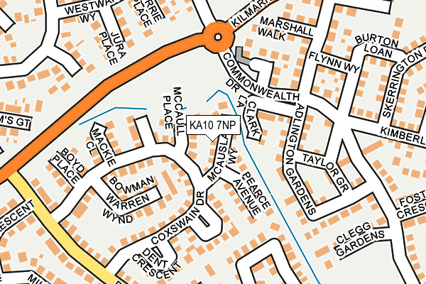KA10 7NP map - OS OpenMap – Local (Ordnance Survey)