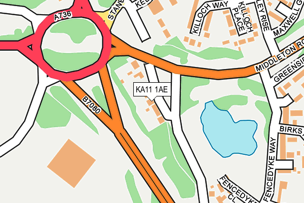 KA11 1AE map - OS OpenMap – Local (Ordnance Survey)