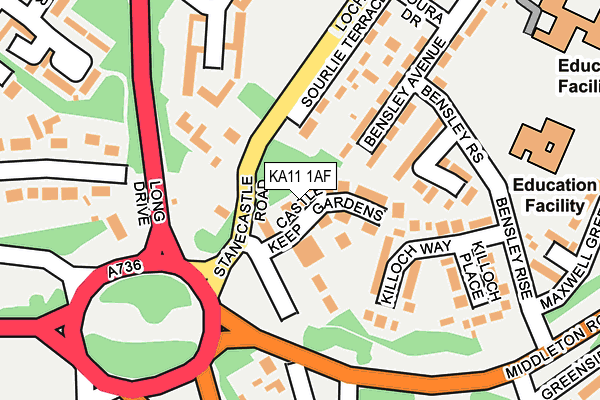 KA11 1AF map - OS OpenMap – Local (Ordnance Survey)