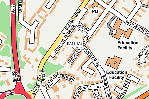 KA11 1AJ map - OS OpenMap – Local (Ordnance Survey)