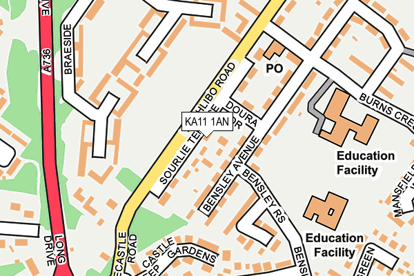KA11 1AN map - OS OpenMap – Local (Ordnance Survey)