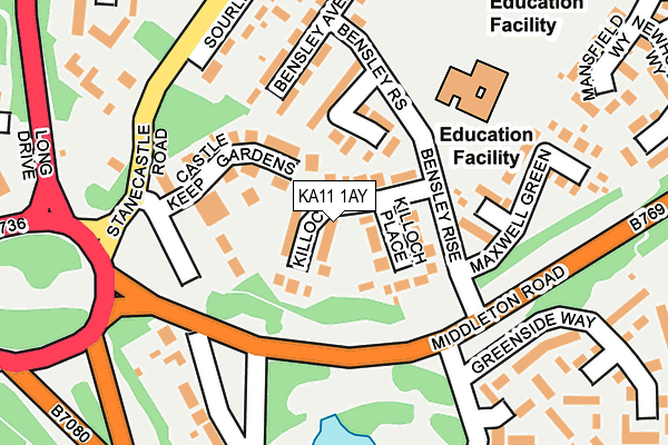 KA11 1AY map - OS OpenMap – Local (Ordnance Survey)