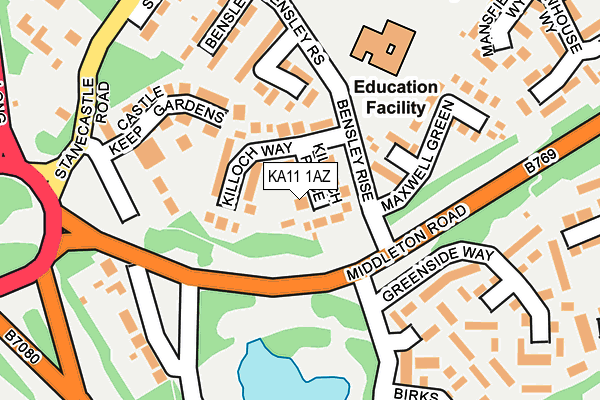 KA11 1AZ map - OS OpenMap – Local (Ordnance Survey)