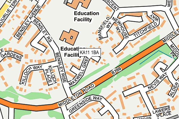 KA11 1BA map - OS OpenMap – Local (Ordnance Survey)